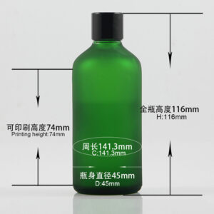 100ml frosted green dropper bottle