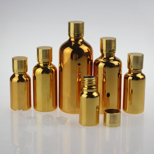 10ml 15ml 20ml 30ml 50ml 100ml Golden Glass Essential Oil Bottle