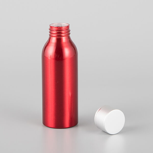 red aluminum bottle