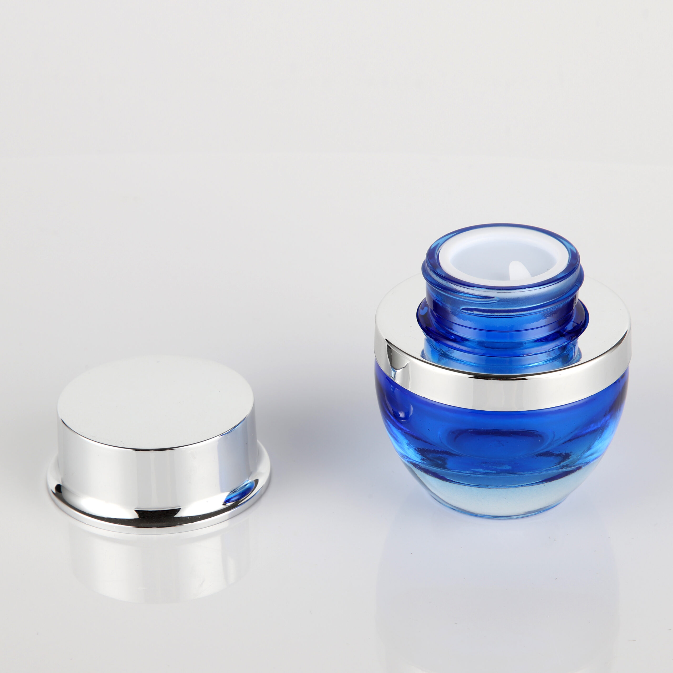 blue glass jar 30ml
