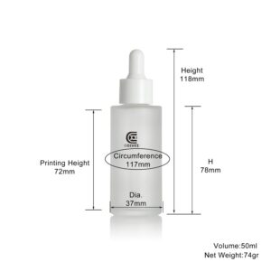 50ml glass packaging with dropper DB23