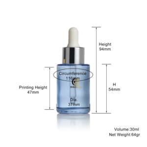 blue glass dropper DB23-30ml