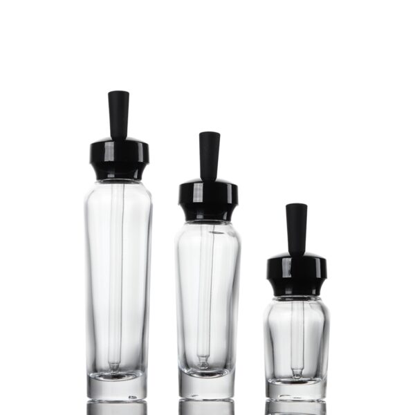 clear glass bottle with dropper DB11