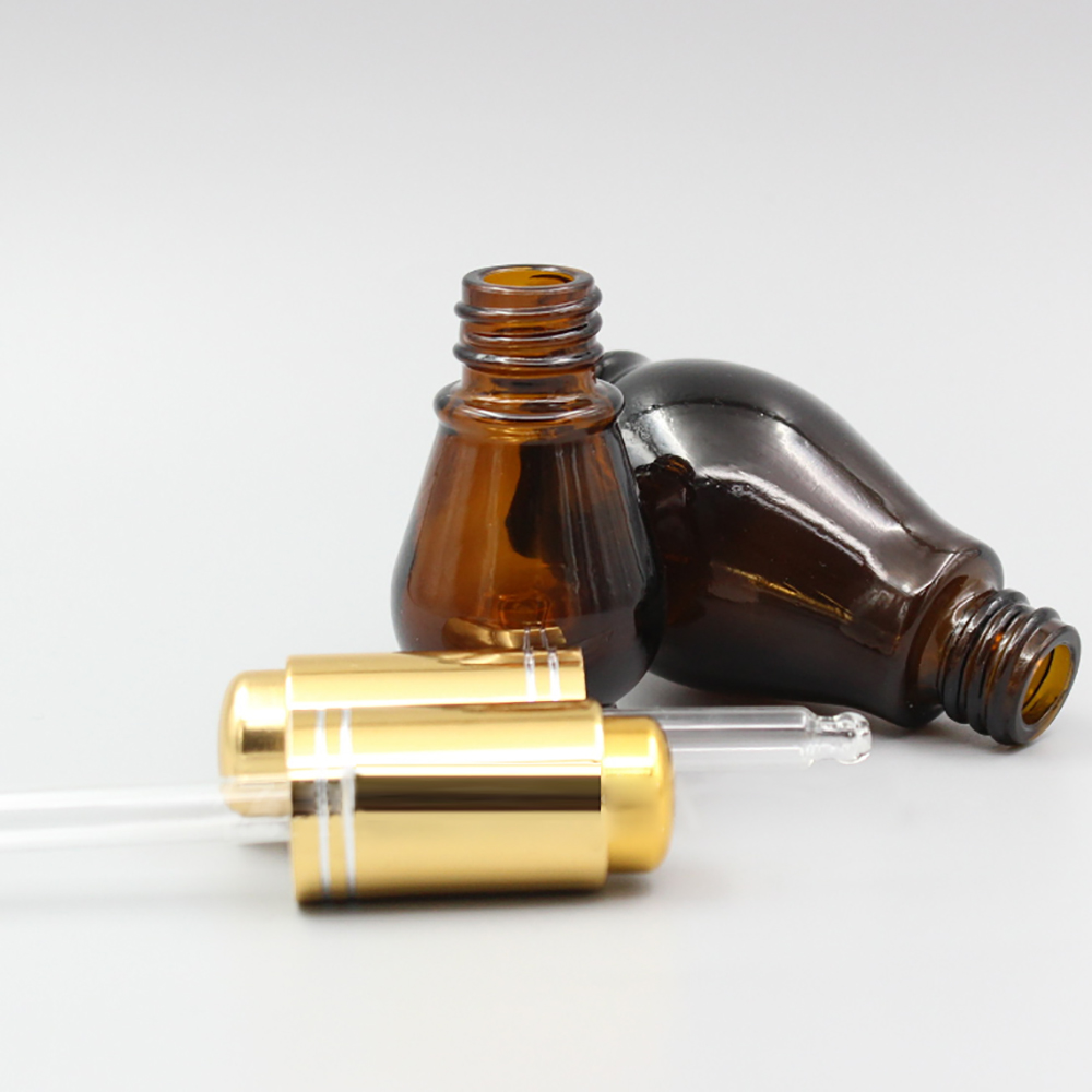 glass amber bottle with dropper DB31