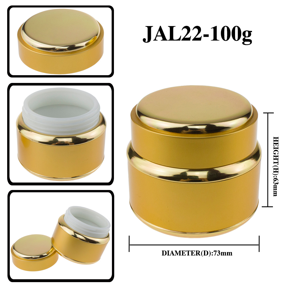 100g gold aluminum jar