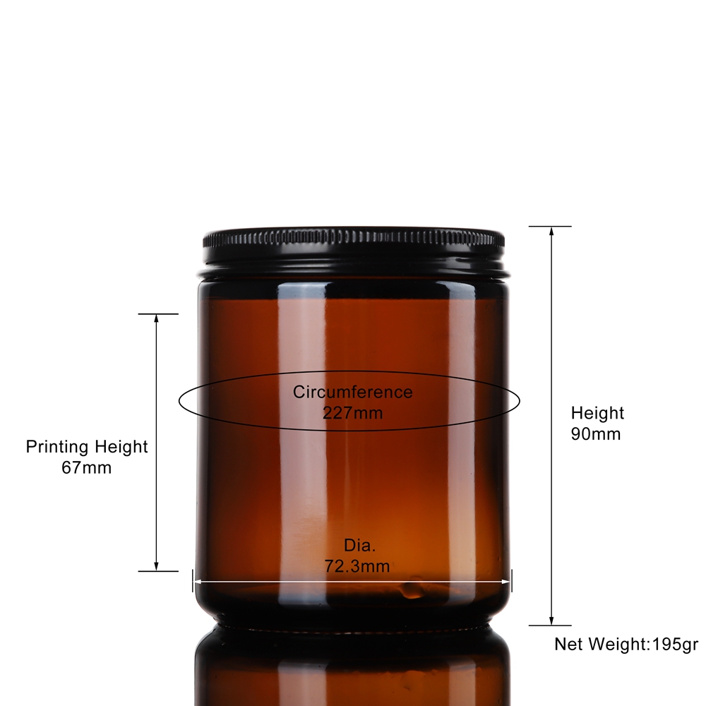 200g amber glass cream jar 200g amber glass cream jar