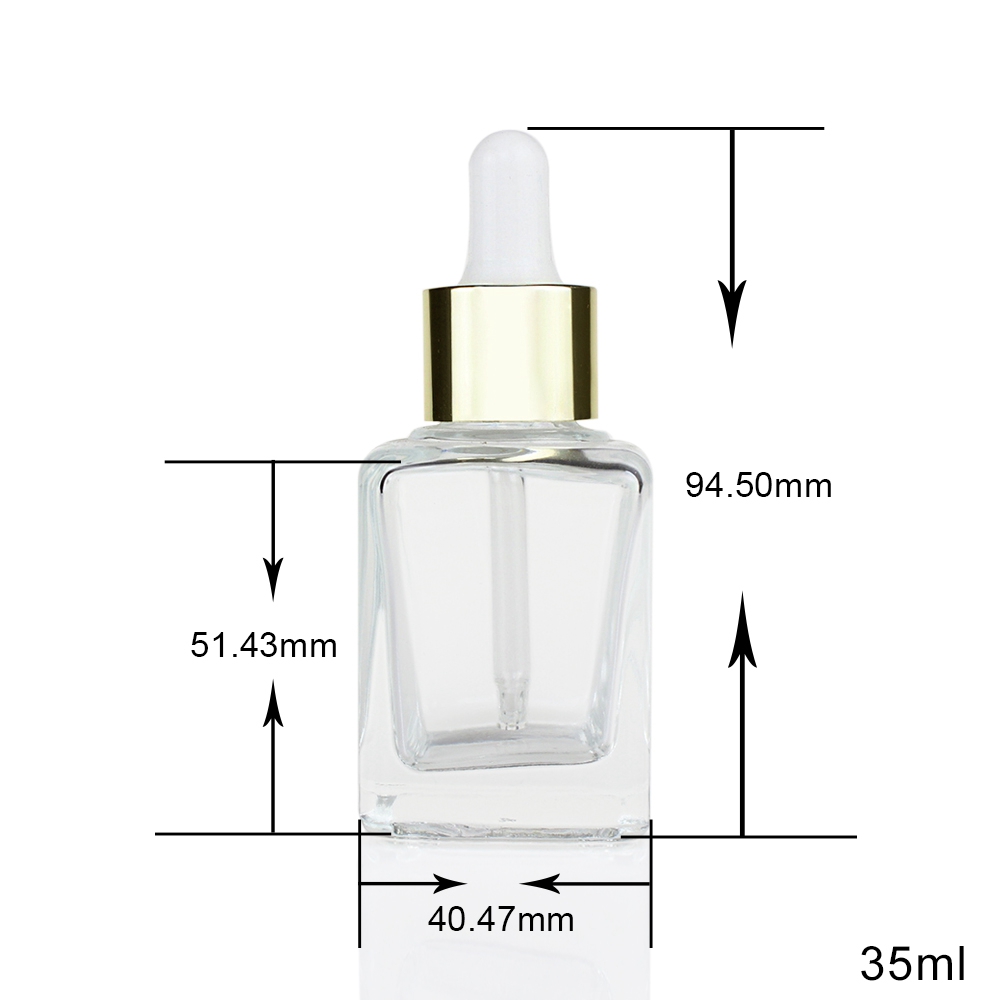 35ml clear glass dropper bottle