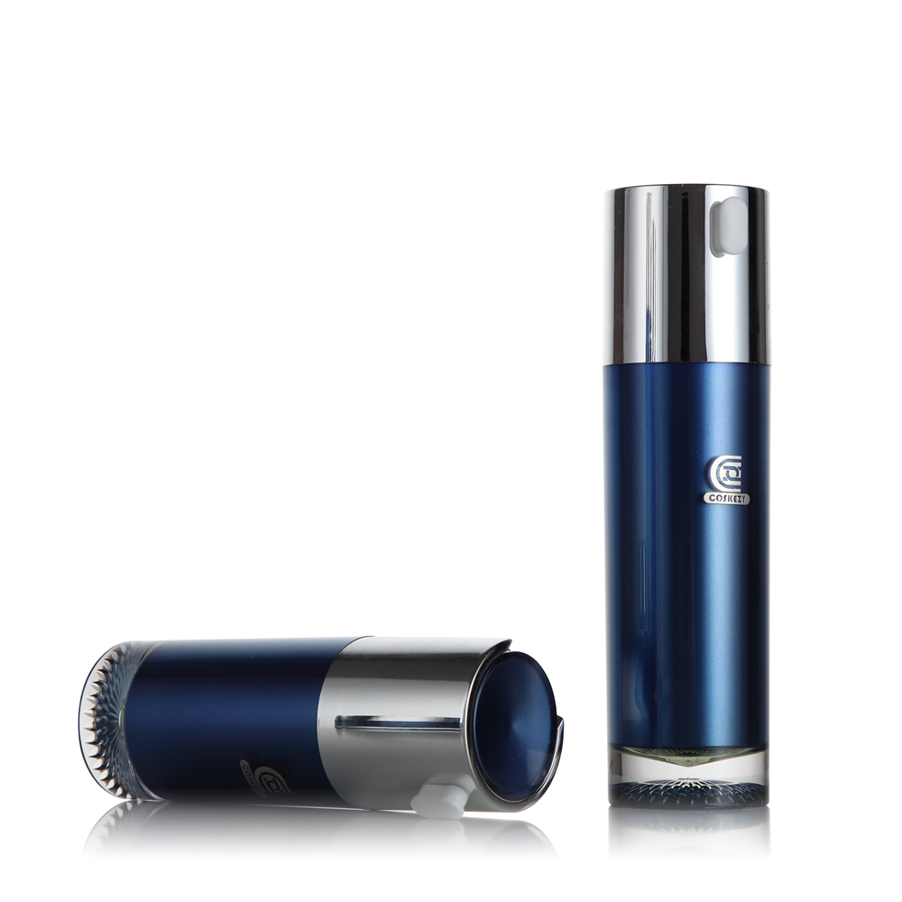 Wholesale Blue Skincare Airless Lotion Bottle Acrylic Cosmetic Packaging - الصورة 6