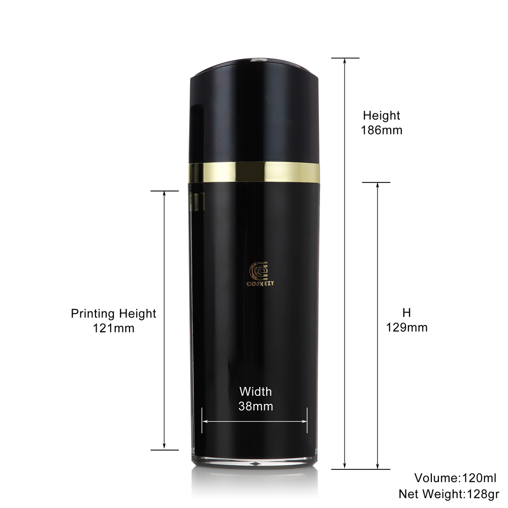 120ml black lotion bottle