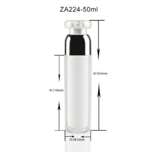50ml white airless lotion bottle