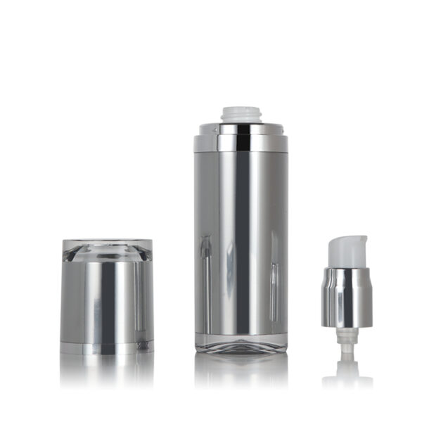 silver airless bottle