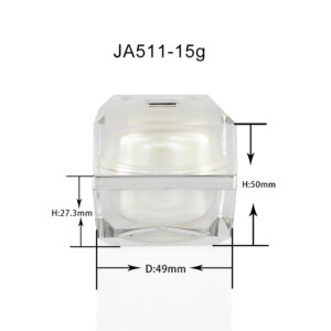 15ml white acrylic jar