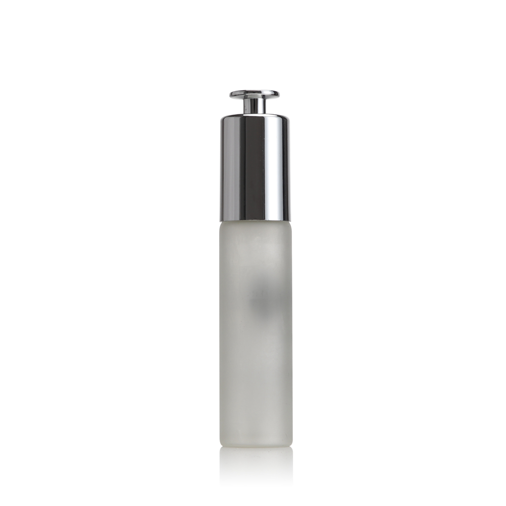 35ml Frosted Dropper Vial with Silver Plating Lid - Imagen 2