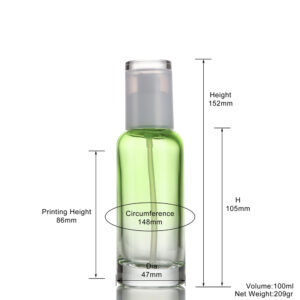 100ml green glass bottle