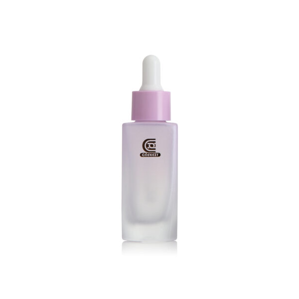 Cubic Empty Custom Color Glass Dropper Bottles 30ml