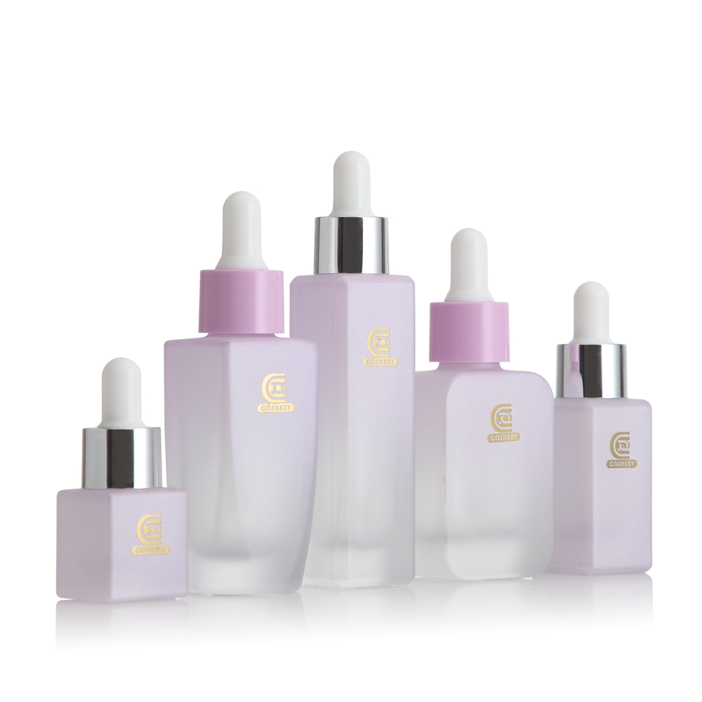 Empty 1oz Glass Dropper Bottles Packaging Gradient Purple Color - Gambar 6