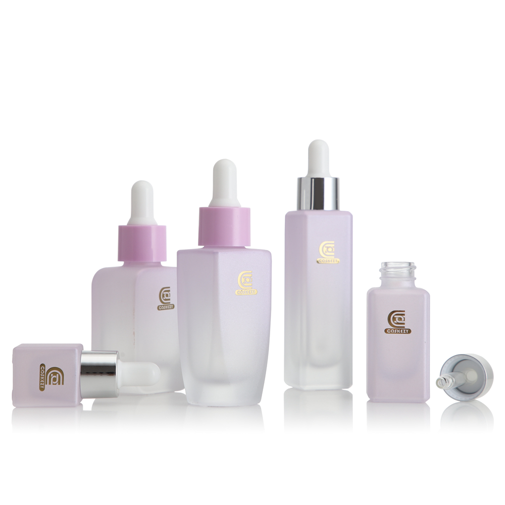 Empty 1oz Glass Dropper Bottles Packaging Gradient Purple Color - Gambar 7