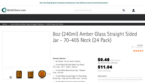 amber glass jar