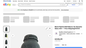black mason jar