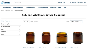 amber glass jar