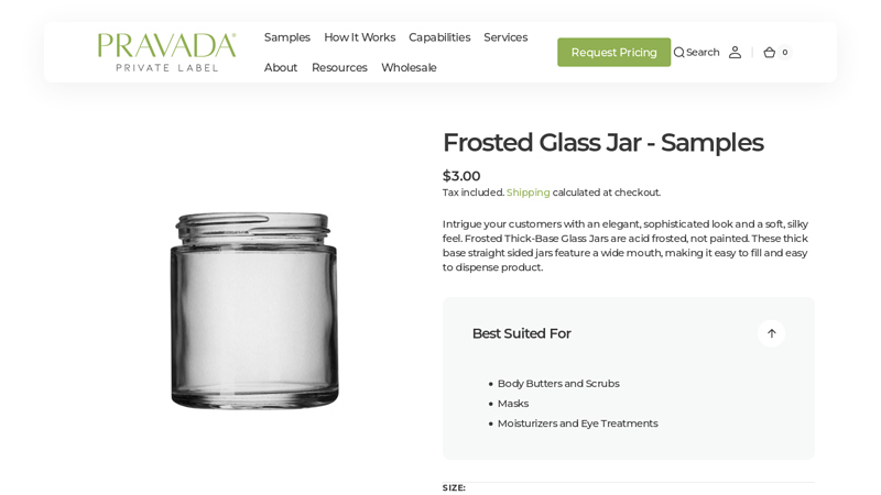 frosted glass jars
