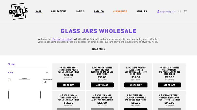 frosted glass jars