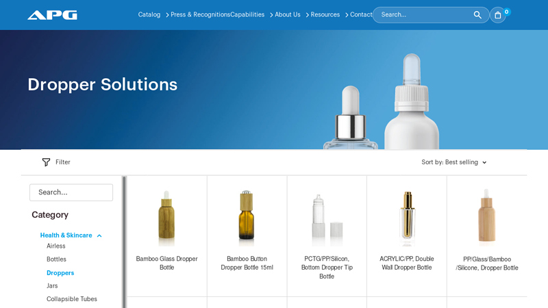 glass bottle with dropper