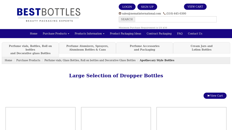 glass bottle with dropper