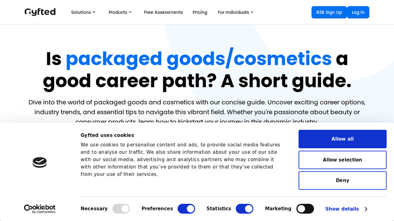 how many jobs are available in package goods/cosmetics