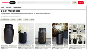 black mason jar