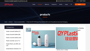 Lotion Pump Bottle, PET Bottle, PCR Plastic Bottle with Pump