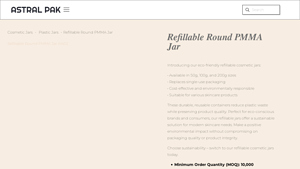 PMMA Round Transparent Jar Cosmetic Jar Empty Cosmetic Jars