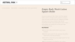 Ocean Bound Plastic PE Bottles with Pump Suit for Skincare&rsquo;s Packaging