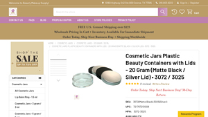 Premium Black Mini PP Cosmetic Jar