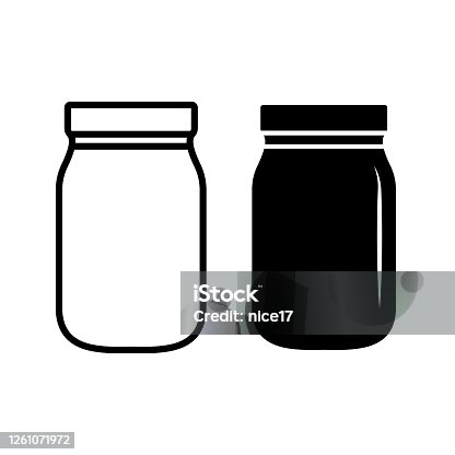 black mason jar