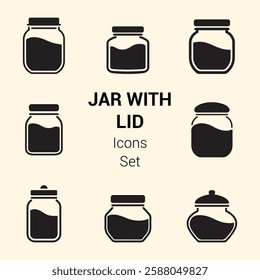 Black Square Glass Cream Jar With Lid