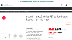 Transparent PET Bottle with Lotion Pump