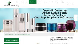 PMMA Plastic Cosmetic Bottle Transparent