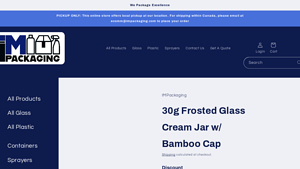 Glass Cream Jar with Bamboo Cap