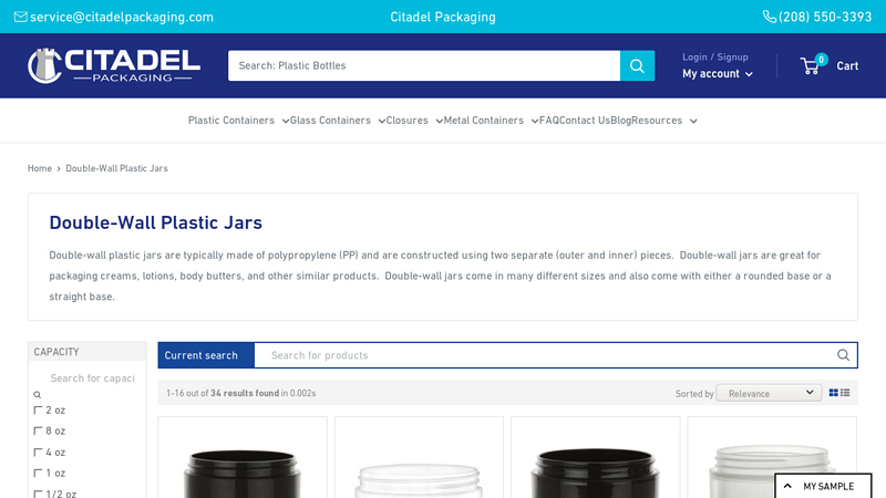 Classic Double-wall PET Jar