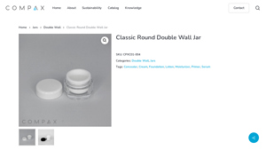 Round Shape Double Wall Cosmetic Jar
