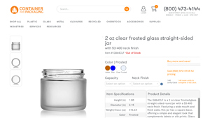 Square Glass Jar with Frosted Surface
