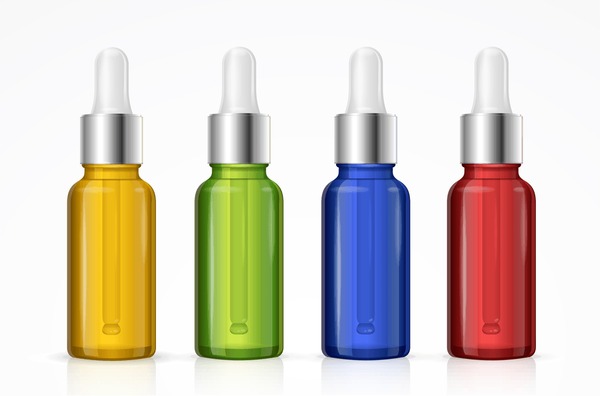 Cosmetic Colored Dropper Bottles