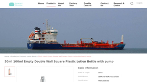 Cosmetic Square Acrylic Doulb Wall Lotion Pump Bottle