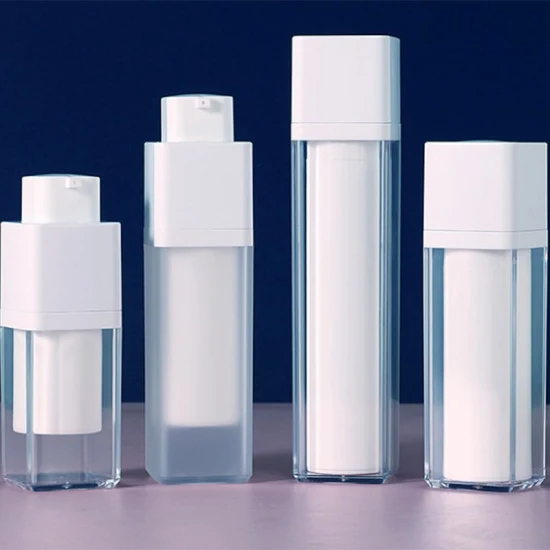 Cosmetic Square Acrylic Doulb Wall Lotion Pump Bottle