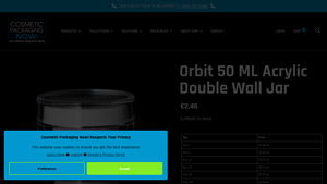 PP Double-wall Cosmetic Jar With Cap