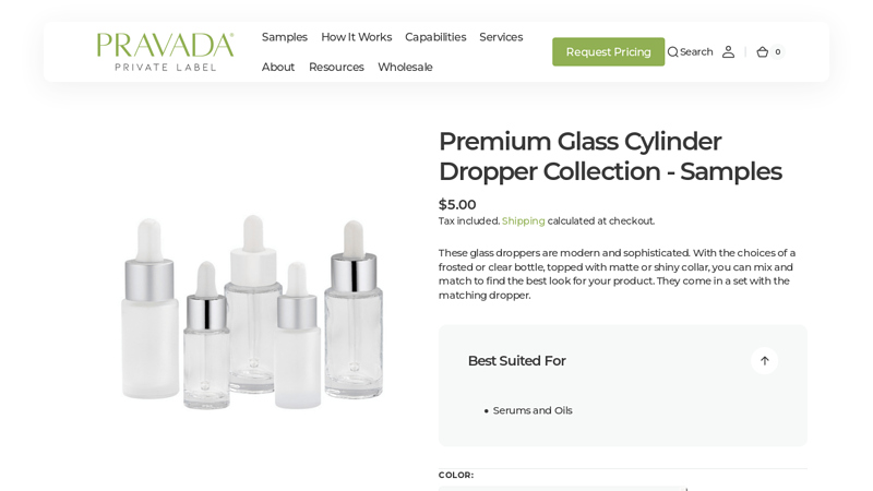 Cylinder Glass Dropper Bottle