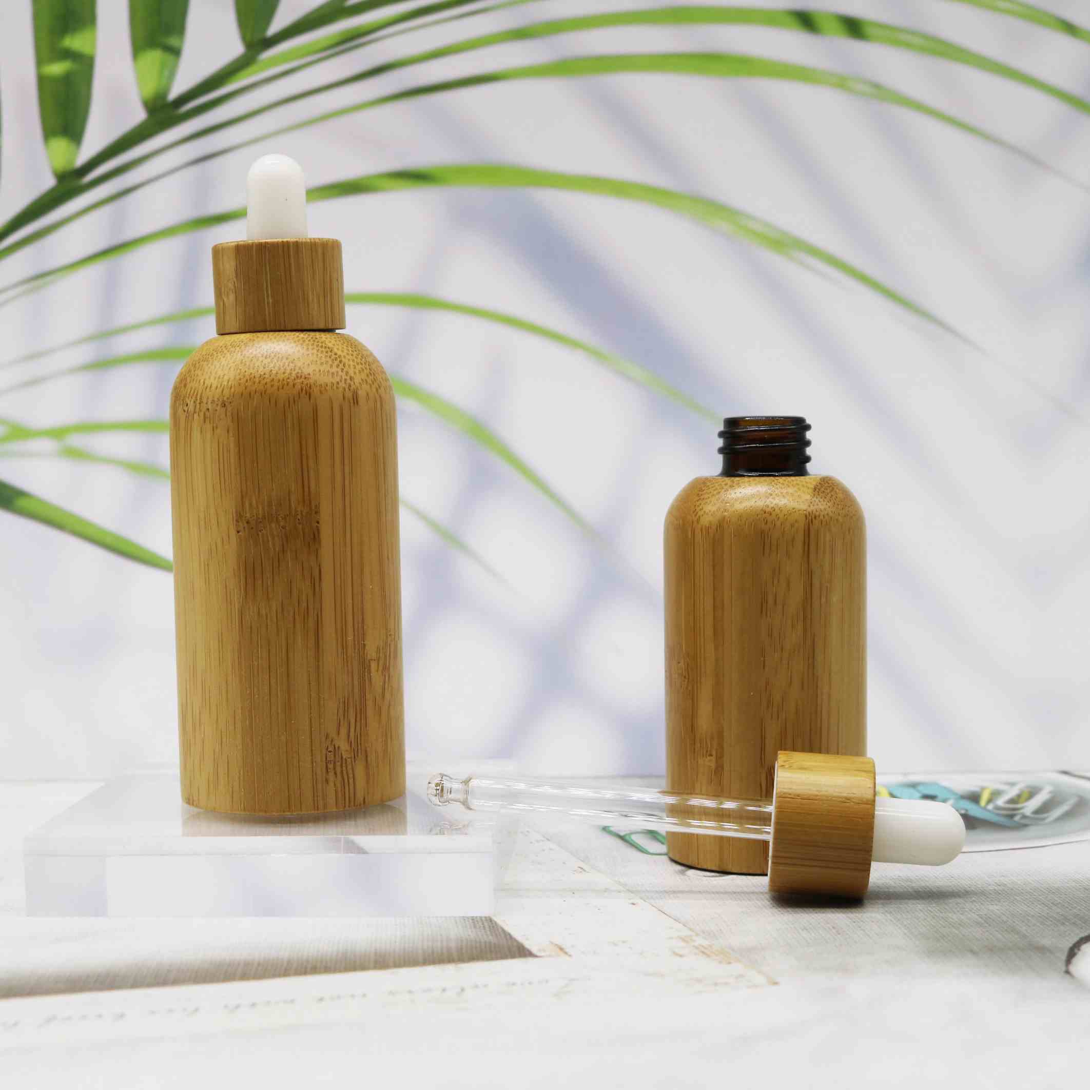 Cylindrical Wholesale Cosmetic Bamboo Dropper