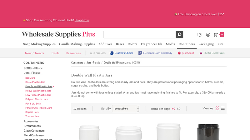 Double-wall Transprent PET Jar