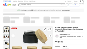 Small Black Cream Jar for Cosmetics